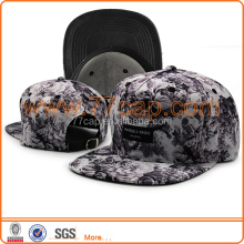 Hip Hop Style Cool Custom Sublimation Printed Flat Brim Bill Wholesale Hat and Cap